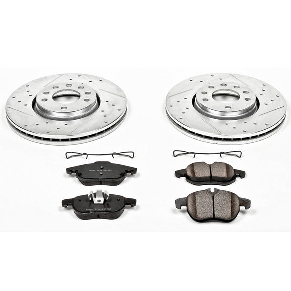 PowerStop Z23 Daily Driver Carbon-Fiber Ceramic Brake Pad and Drilled & Slotted