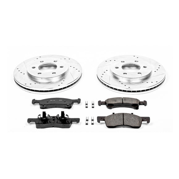 PowerStop Z23 Daily Driver Carbon-Fiber Ceramic Brake Pad and Drilled & Slotted