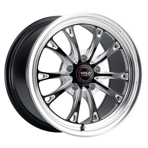 17x11 WELD Performance Belmont Drag Black Milled 5x120.65 ET43 CB78.1 Wheel Rim