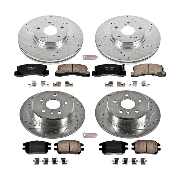 PowerStop Z23 Daily Driver Carbon-Fiber Ceramic Brake Pad and Drilled & Slotted