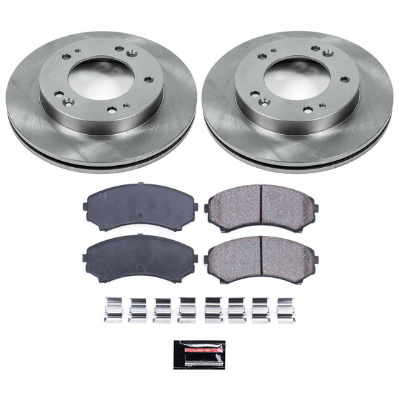 PowerStop OE Stock Replacement Low-Dust Ceramic Brake Pad and Rotor Kit
