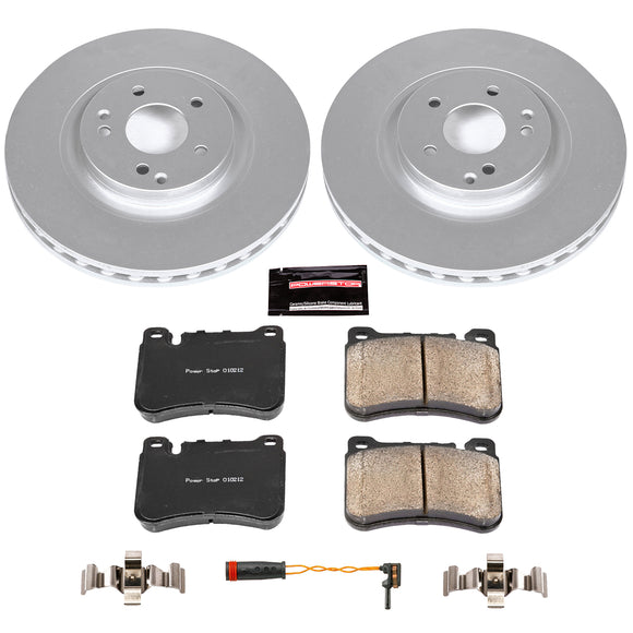 PowerStop Genuine Geomet Coated Rotor and Carbon-Fiber Ceramic Brake Pad Kit