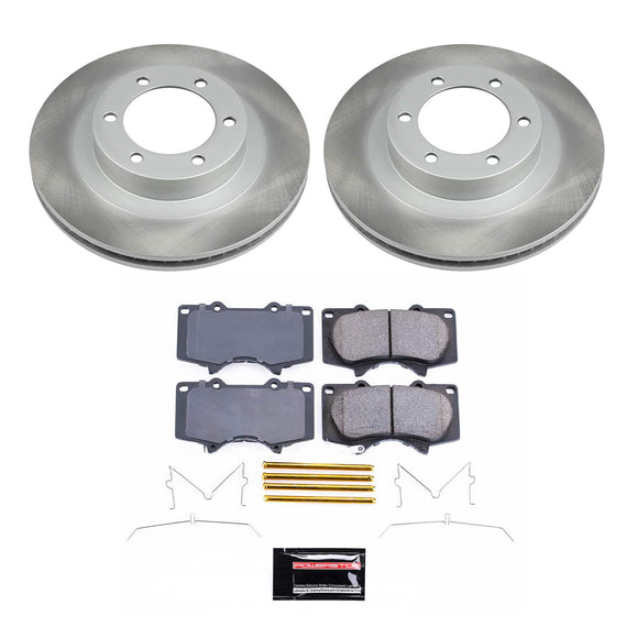 PowerStop Semi-Coated Rotor and Low-Dust Ceramic Brake Pad Kit