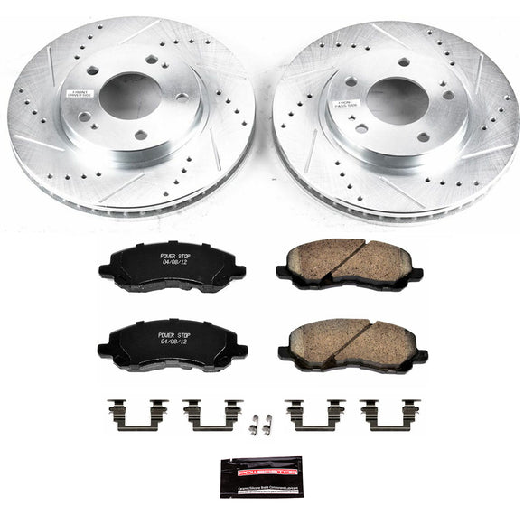PowerStop Z23 Daily Driver Carbon-Fiber Ceramic Brake Pad and Drilled & Slotted