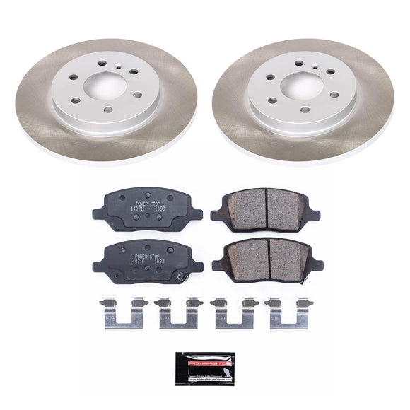 PowerStop Semi-Coated Rotor and Low-Dust Ceramic Brake Pad Kit