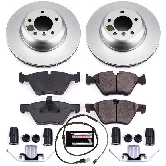 PowerStop Genuine Geomet Coated Rotor and Carbon-Fiber Ceramic Brake Pad Kit