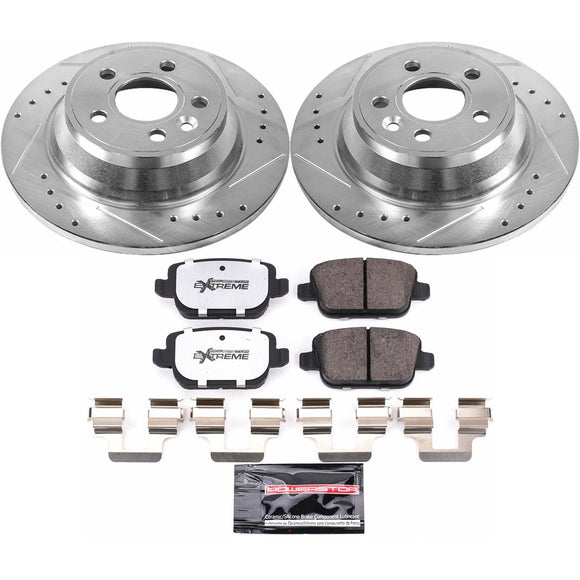 PowerStop Z36 Carbon-Fiber Ceramic Brake Pad with Drilled and Slotted Rotor Kit