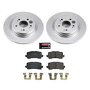 PowerStop Genuine Geomet Coated Rotor and Low-Dust Ceramic Brake Pad Kit