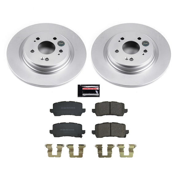 PowerStop Genuine Geomet Coated Rotor and Low-Dust Ceramic Brake Pad Kit