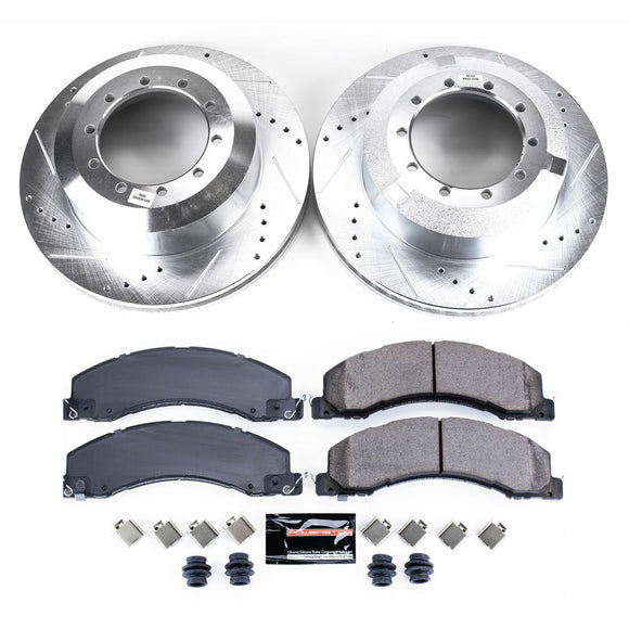 PowerStop Z23 Daily Driver Carbon-Fiber Ceramic Brake Pad and Drilled & Slotted