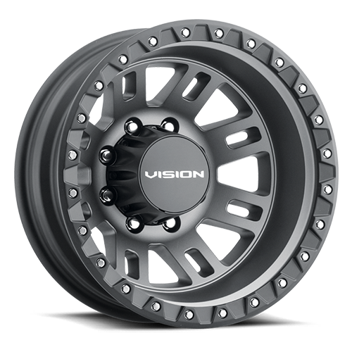 16x6 Vision 408 Manx 2 Dually Satin Grey 8x165.1 8x6.5 ET-137 Wheel Rim