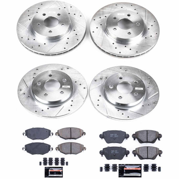 PowerStop Z23 Daily Driver Carbon-Fiber Ceramic Brake Pad and Drilled & Slotted
