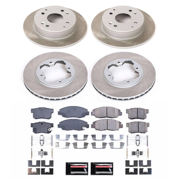 PowerStop Semi-Coated Rotor and Low-Dust Ceramic Brake Pad Kit