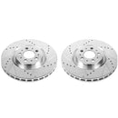PowerStop Evolution Drilled Slotted Rotors Pair Front For Volvo S60