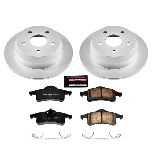PowerStop Genuine Geomet Coated Rotor and Low-Dust Ceramic Brake Pad Kit