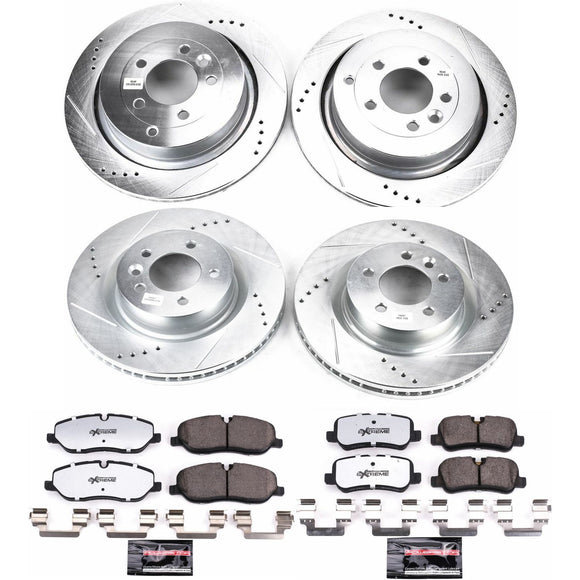 PowerStop Z36 Carbon-Fiber Ceramic Brake Pad with Drilled and Slotted Rotor Kit