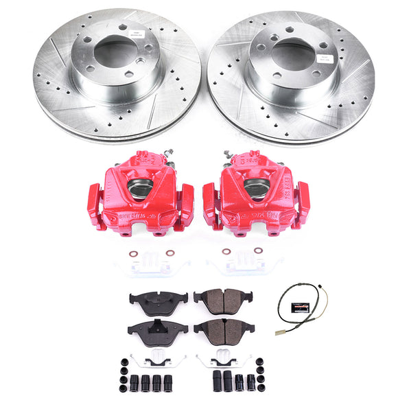 PowerStop Z23 Daily Driver Carbon-Fiber Ceramic Pads Drilled & Slotted Rotor & C