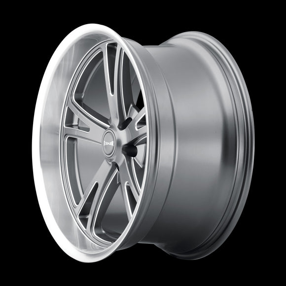 18x8 Ridler 606 Grey W/Machined Lip 5x120.65 ET0 wheel/rim
