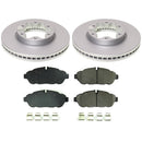 PowerStop Genuine Geomet Coated Rotor and Low-Dust Ceramic Brake Pad Kit