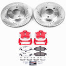 PowerStop Z26 Street Performance Ceramic Brake Pad, Drilled Slotted Rotor, and C