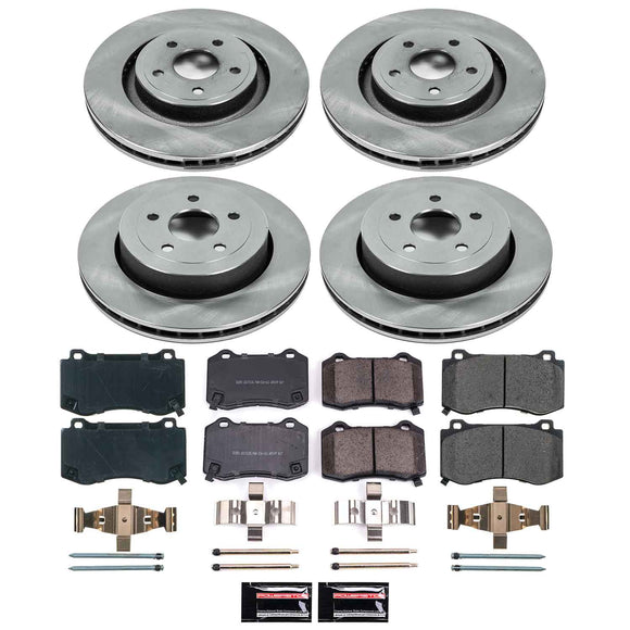 PowerStop OE Stock Replacement Low-Dust Ceramic Brake Pad and Rotor Kit