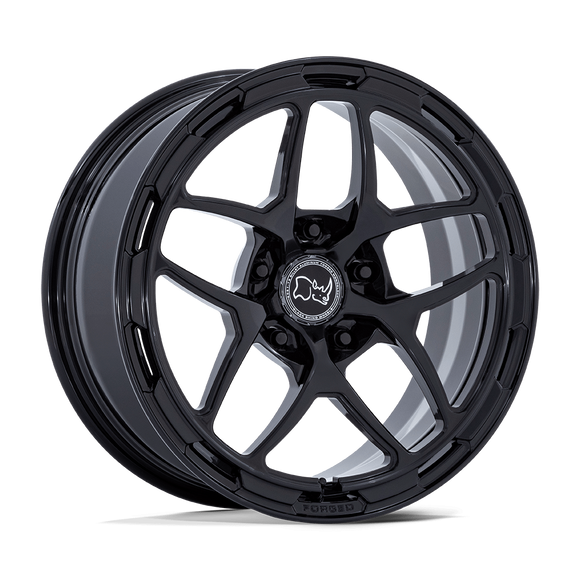 18X8 Black Rhino Stallberg Gloss Black 5X130 ET20 Wheel Rim