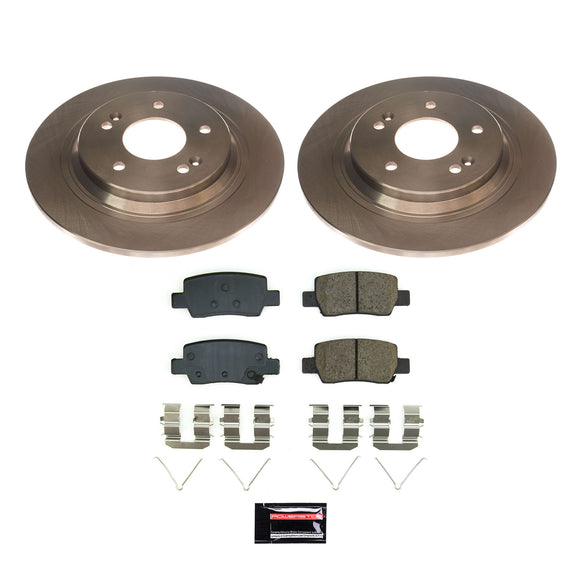PowerStop OE Stock Replacement Low-Dust Ceramic Brake Pad and Rotor Kit