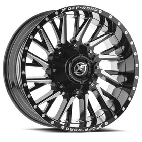 20x10 XF Off-Road XF-226 Gloss Black & Milled 6x135/139.7 ET-12 wheel/rim