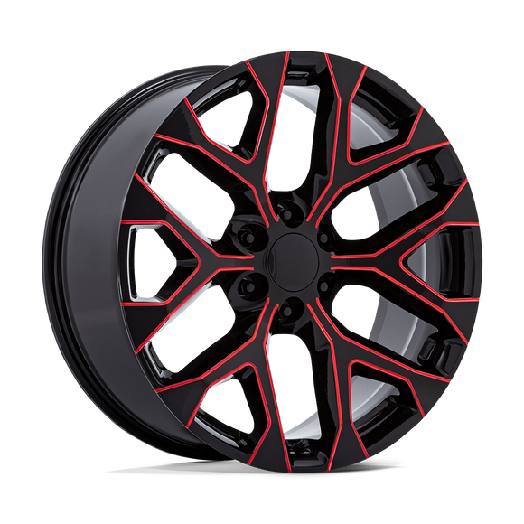 26X10 Performance Replicas PR177 Gloss Black Red Milled 6x139.7 ET24 Wheel Rim