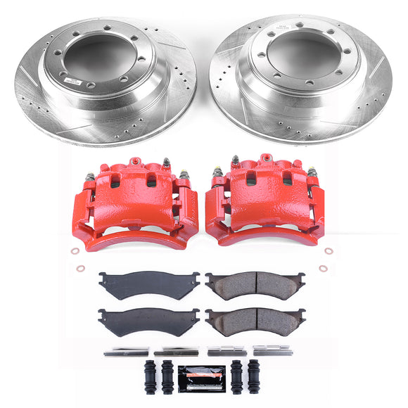 PowerStop Z23 Daily Driver Carbon-Fiber Ceramic Pads Drilled & Slotted Rotor & C