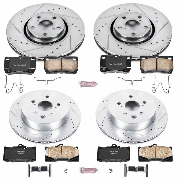 PowerStop Z23 Daily Driver Carbon-Fiber Ceramic Brake Pad and Drilled & Slotted