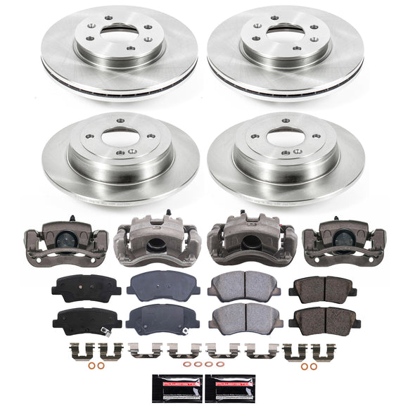 OE Stock Replacement Low-Dust Ceramic Brake Pad, Rotor and Caliper Kit