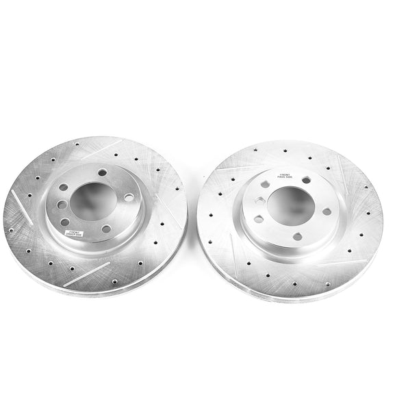 PowerStop Evolution Drilled Slotted Rotors Pair Front For BMW M3