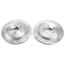 PowerStop Evolution Drilled Slotted Rotors Pair Rear For Lexus RX350