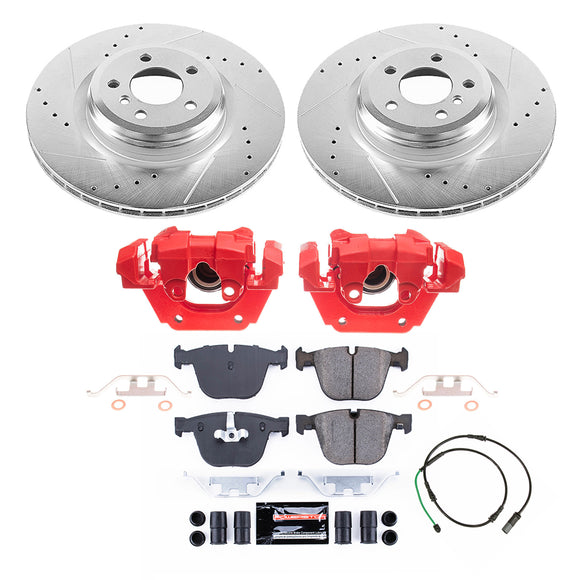 PowerStop Z23 Daily Driver Carbon-Fiber Ceramic Pads Drilled & Slotted Rotor & C