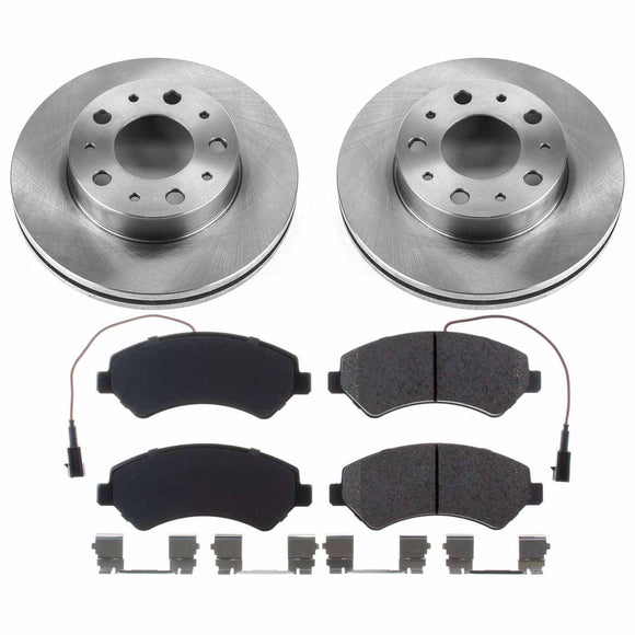 PowerStop OE Stock Replacement Low-Dust Ceramic Brake Pad and Rotor Kit