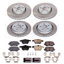 PowerStop Semi-Coated Rotor and Low-Dust Ceramic Brake Pad Kit