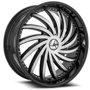 22x9.5 Azara AZA-508 Gloss Black & Machined 5x115/120 ET15 wheel/rim-1