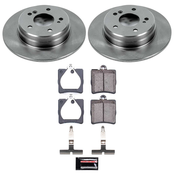 PowerStop OE Stock Replacement Low-Dust Ceramic Brake Pad and Rotor Kit