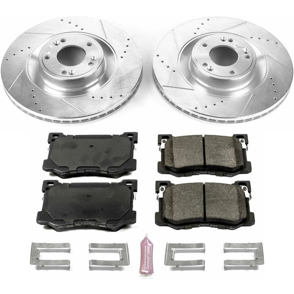 PowerStop Z23 Daily Driver Carbon-Fiber Ceramic Brake Pad and Drilled & Slotted