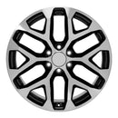 22" Replica CV98B fits Chevy Silverado 22x9 Black Machined