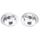 PowerStop Evolution Drilled Slotted Rotors Pair Rear For Acura Legend