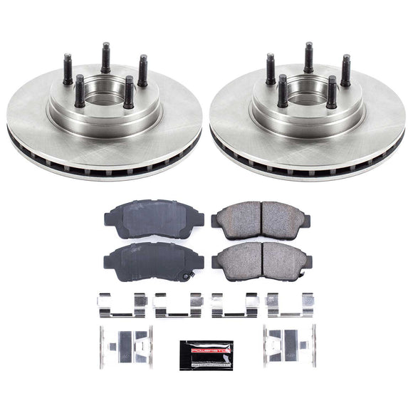 PowerStop OE Stock Replacement Low-Dust Ceramic Brake Pad and Rotor Kit