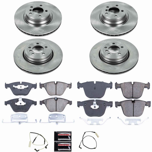 PowerStop OE Stock Replacement Low-Dust Ceramic Brake Pad and Rotor Kit