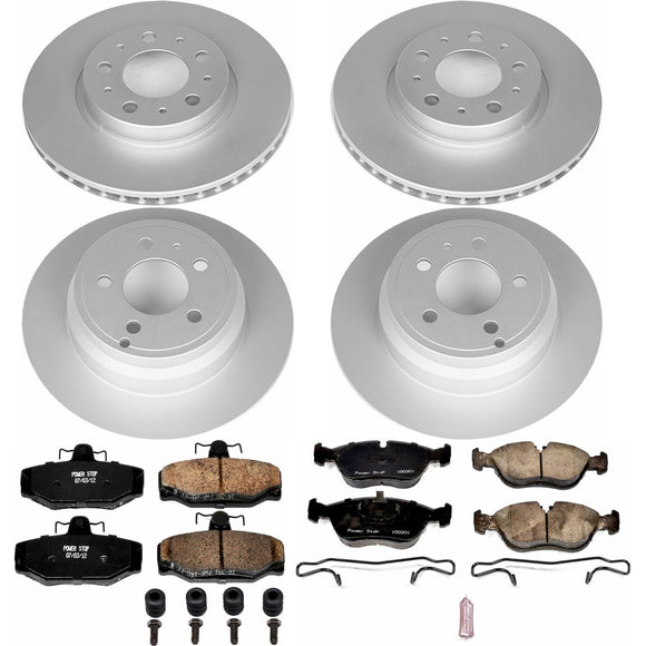 PowerStop Genuine Geomet Coated Rotor and Carbon-Fiber Ceramic Brake Pad Kit