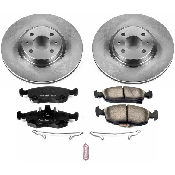 PowerStop OE Stock Replacement Low-Dust Ceramic Brake Pad and Rotor Kit