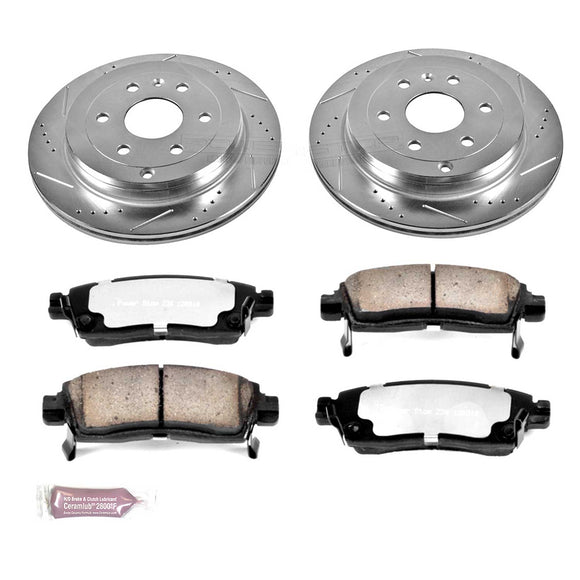 PowerStop Z36 Carbon-Fiber Ceramic Brake Pad with Drilled and Slotted Rotor Kit