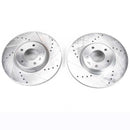 PowerStop Evolution Drilled Slotted Rotors Pair Front For Mazda 3