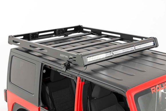 Rough Country Roof Rack Black Series Lights For Jeep Wrangler JK 07-18