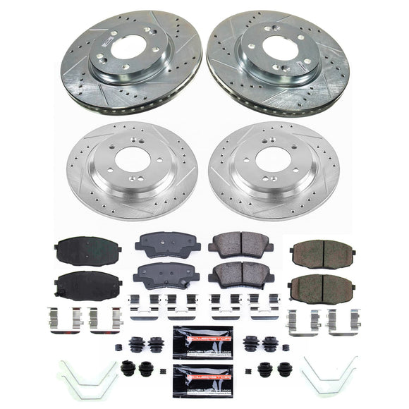 PowerStop Z23 Daily Driver Carbon-Fiber Ceramic Brake Pad and Drilled & Slotted